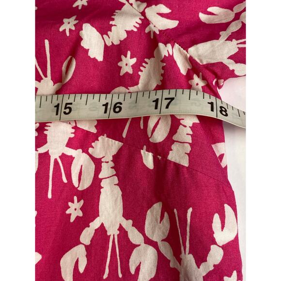 Talbots Women's Pink Lobster Rockstar Costal Tunic Blouse Size Petite (X-Small) - Picture 6 of 9